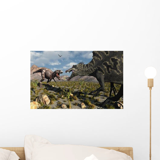 Confrontation between T Rex Wall Decal Design 2