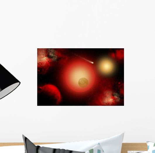 Distant Binary Star System Wall Decal