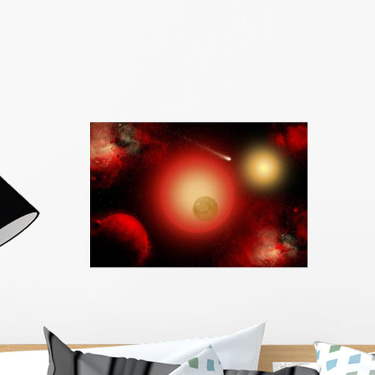 Distant Binary Star System Wall Decal
