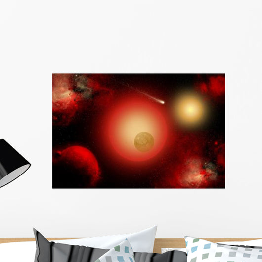 Distant Binary Star System Wall Decal