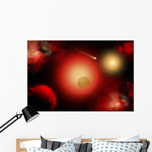 Distant Binary Star System Wall Decal