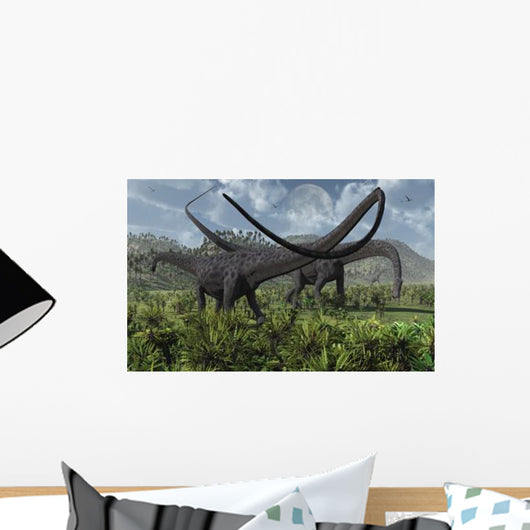 Two Giant Diplodocus Herbivore Wall Decal