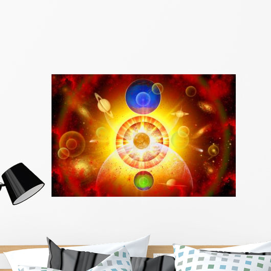 Creation New Solar System Wall Decal