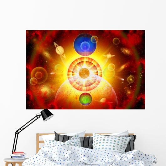 Creation New Solar System Wall Decal