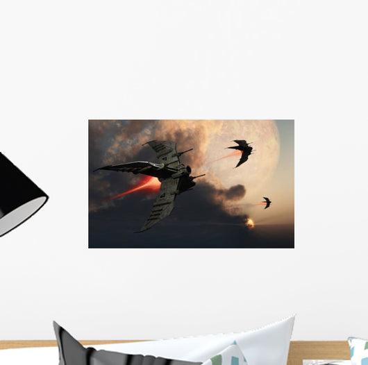 Star Fighters Routine Space Wall Decal Design 2