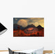 Alien Flying Saucer Comes Wall Decal