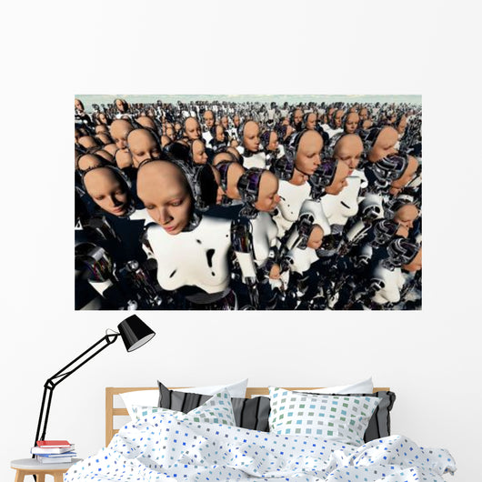 Mass Gathering Female like Wall Decal Design 1