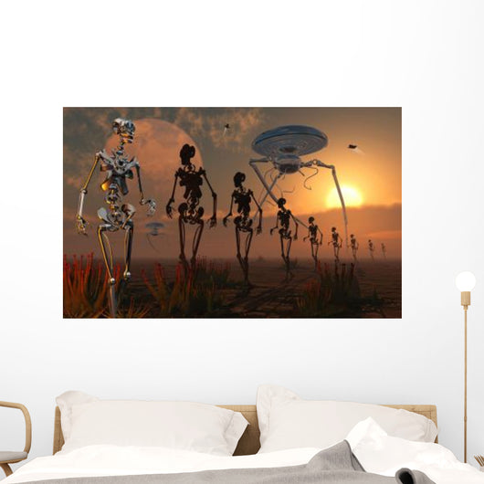 Ghostly Robotic Army Is Wall Decal
