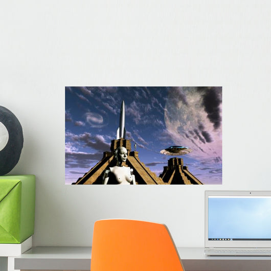 Builders Mayan Pyramids Visit Wall Decal