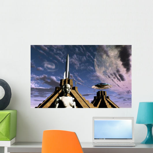 Builders Mayan Pyramids Visit Wall Decal