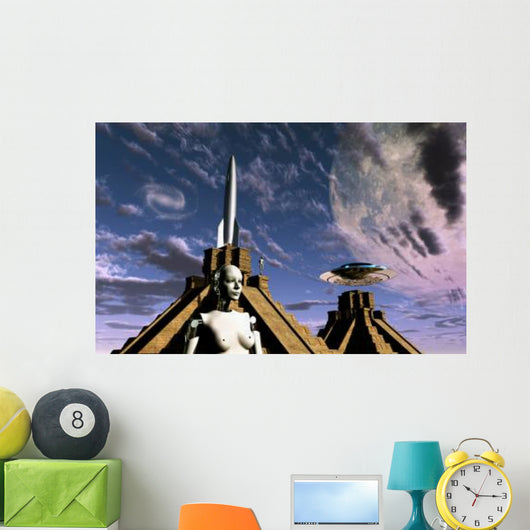 Builders Mayan Pyramids Visit Wall Decal