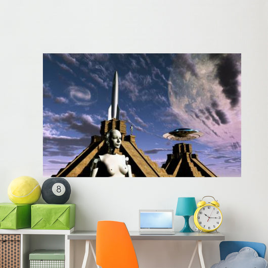 Builders Mayan Pyramids Visit Wall Decal