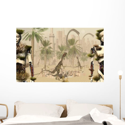Prehistoric City Now Void Wall Decal