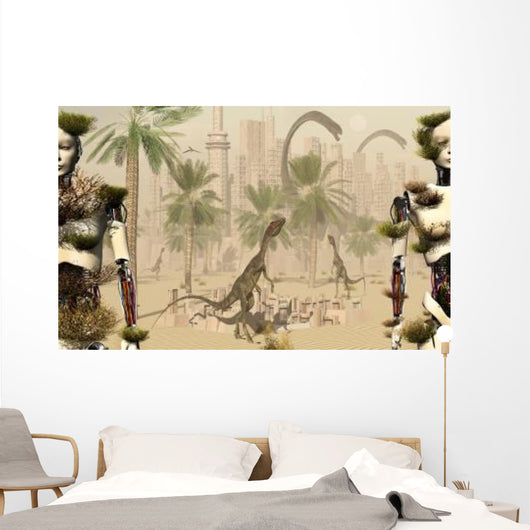 Prehistoric City Now Void Wall Decal