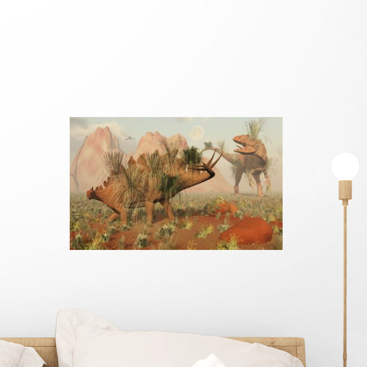 Living Fossils Stegosaurus and Wall Decal
