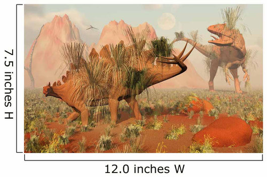Living Fossils Stegosaurus and Wall Decal