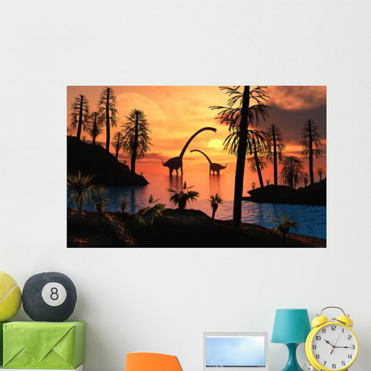 Pair Omeisaurus Dinosaurs from Wall Decal