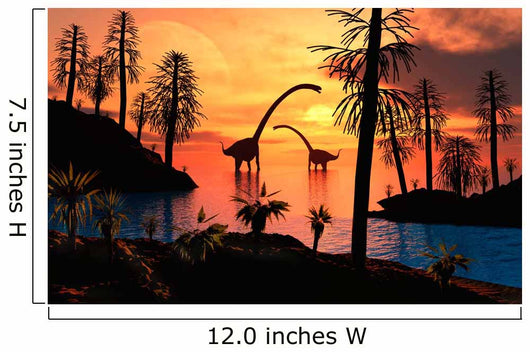 Pair Omeisaurus Dinosaurs from Wall Decal