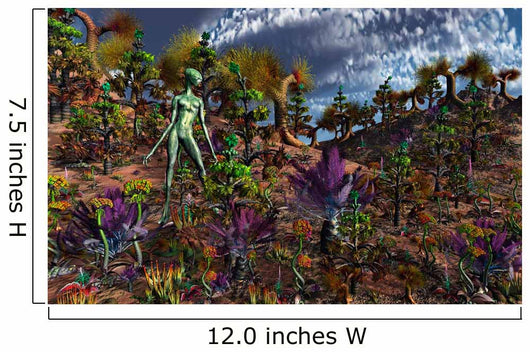 Alien Being Surveys Colorful Wall Decal