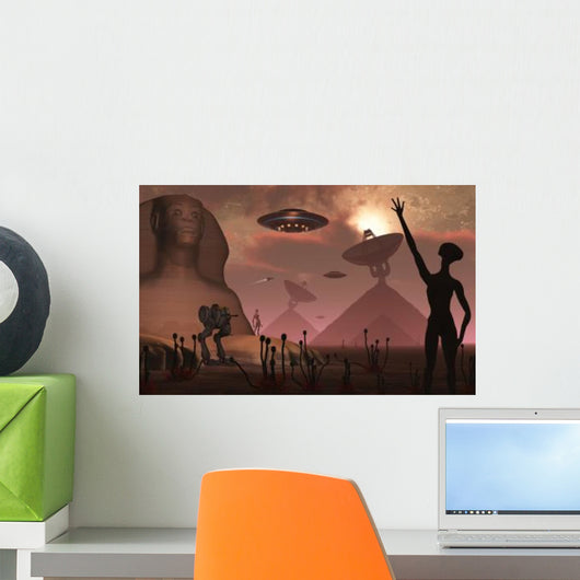 Pyramids Used as Communication Wall Decal