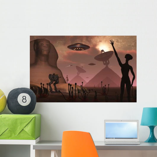 Pyramids Used as Communication Wall Decal