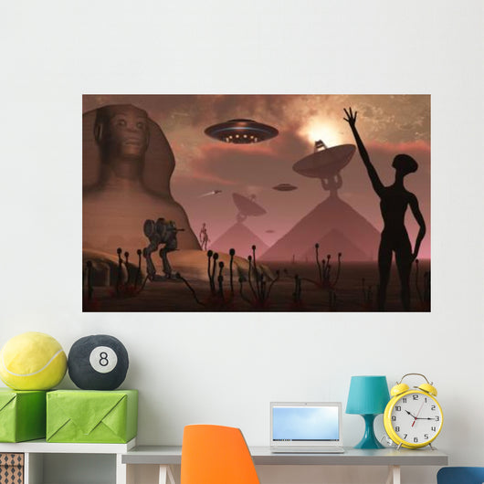 Pyramids Used as Communication Wall Decal