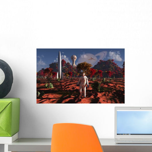 Alien Being Watches Human Wall Decal