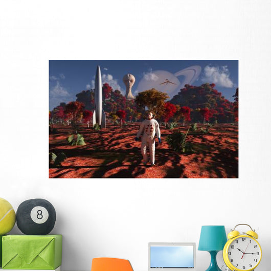 Alien Being Watches Human Wall Decal