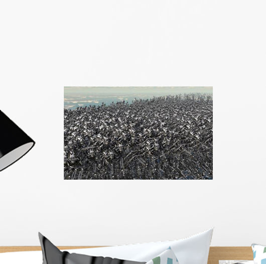 Hundreds Robots Running Wild Wall Decal