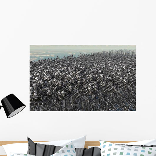 Hundreds Robots Running Wild Wall Decal