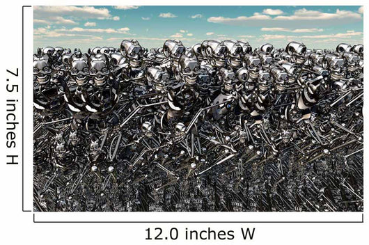 Large Gathering Robots about Wall Decal