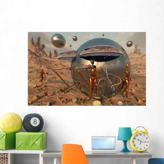Advanced Civilization Uses Time Wall Decal Design 1