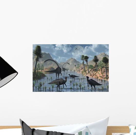 Sauropod and Duckbill Dinosaurs Wall Decal Design 2