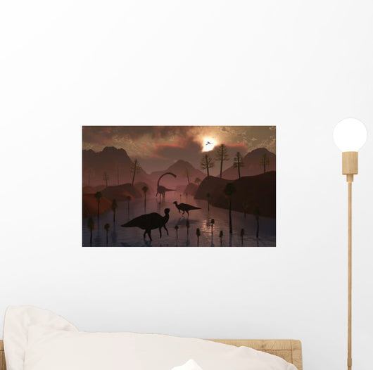 Sauropod and Duckbill Dinosaurs Wall Decal Design 1