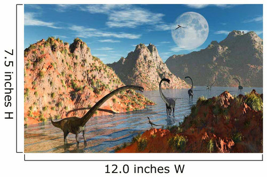 Herd Omeisaurus Dinosaurs Prehistoric Wall Decal Design 2