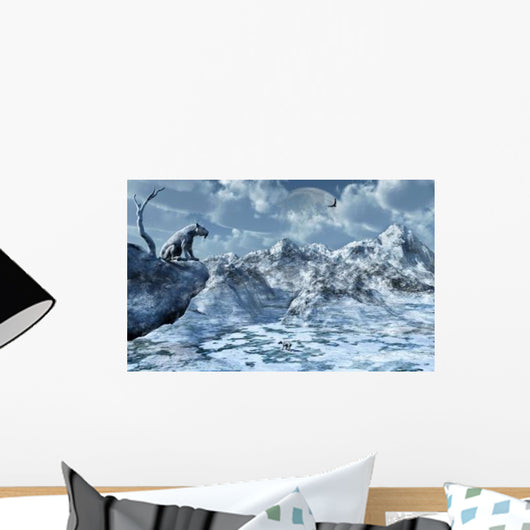 Lone Sabre Toothed Tiger Wall Decal