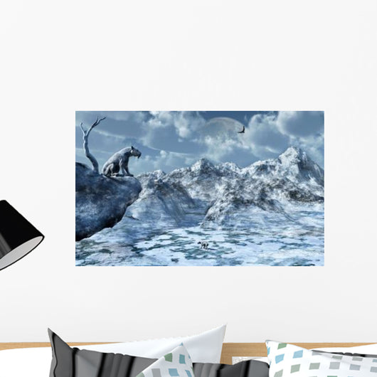 Lone Sabre Toothed Tiger Wall Decal