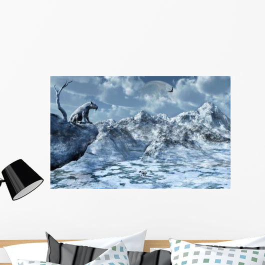 Lone Sabre Toothed Tiger Wall Decal