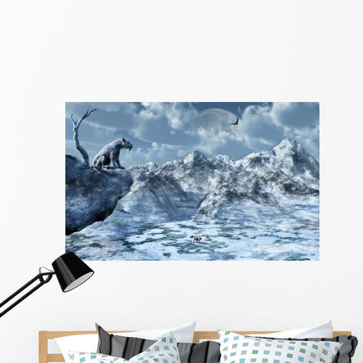 Lone Sabre Toothed Tiger Wall Decal