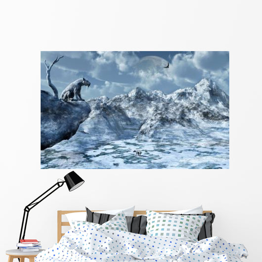 Lone Sabre Toothed Tiger Wall Decal