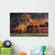 Robotic T Rex Triceratops Wall Decal