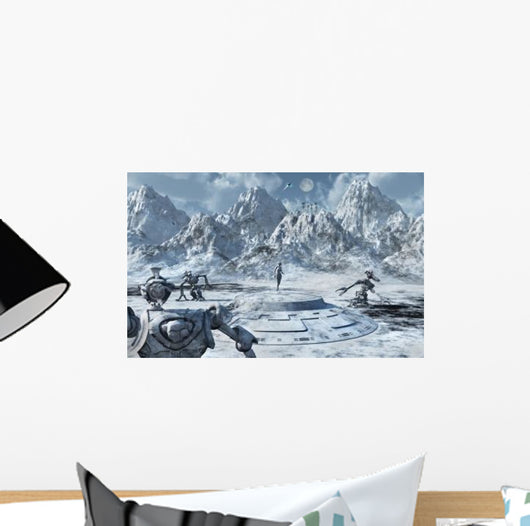 Robotic Survey Team Exploring Wall Decal