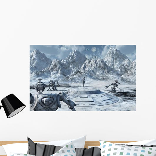 Robotic Survey Team Exploring Wall Decal