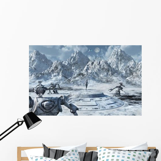Robotic Survey Team Exploring Wall Decal