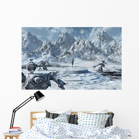 Robotic Survey Team Exploring Wall Decal