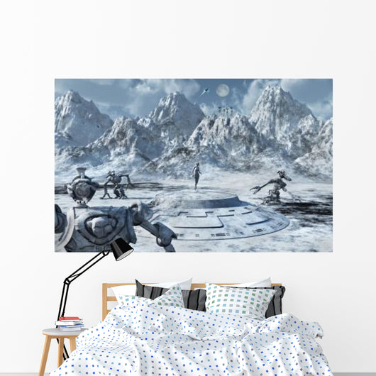 Robotic Survey Team Exploring Wall Decal