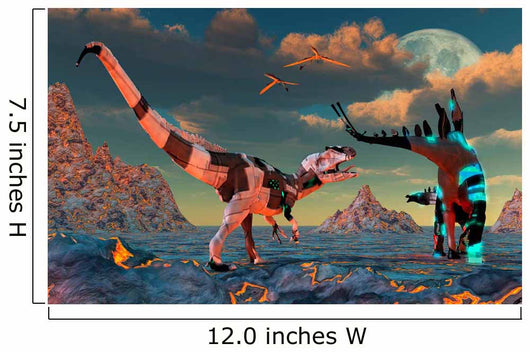 Sci-fi Scene Allosaurus and Wall Decal