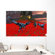 Sci-fi Scene Pair Allosaurus Wall Decal
