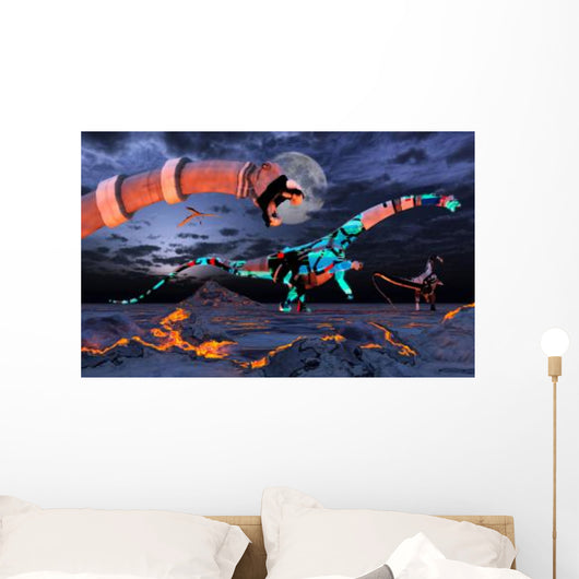Sci-fi Scene Group Robotic Wall Decal