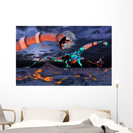 Sci-fi Scene Group Robotic Wall Decal